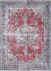 vintage red and orange wool hand knotted Rug - HeadShot vintage red and orange wool hand knotted Rug - HeadShot