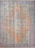 vintage red and orange wool hand knotted Rug - HeadShot vintage red and orange wool hand knotted Rug - HeadShot