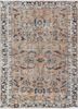 vintage beige and brown wool hand knotted Rug - HeadShot vintage beige and brown wool hand knotted Rug - HeadShot