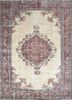 vintage red and orange wool hand knotted Rug - HeadShot vintage red and orange wool hand knotted Rug - HeadShot