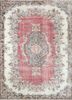 vintage red and orange wool hand knotted Rug - HeadShot vintage red and orange wool hand knotted Rug - HeadShot