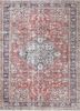 vintage red and orange wool hand knotted Rug - HeadShot vintage red and orange wool hand knotted Rug - HeadShot