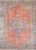 vintage red and orange wool hand knotted Rug - HeadShot vintage red and orange wool hand knotted Rug - HeadShot