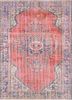 vintage red and orange wool hand knotted Rug - HeadShot vintage red and orange wool hand knotted Rug - HeadShot