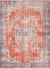 vintage red and orange wool hand knotted Rug - HeadShot vintage red and orange wool hand knotted Rug - HeadShot