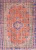 vintage red and orange wool hand knotted Rug - HeadShot vintage red and orange wool hand knotted Rug - HeadShot