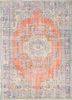 vintage red and orange wool hand knotted Rug - HeadShot vintage red and orange wool hand knotted Rug - HeadShot