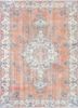 vintage red and orange wool hand knotted Rug - HeadShot vintage red and orange wool hand knotted Rug - HeadShot