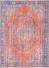 vintage red and orange wool hand knotted Rug - HeadShot vintage red and orange wool hand knotted Rug - HeadShot
