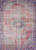 vintage red and orange wool hand knotted Rug - HeadShot