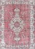 vintage red and orange wool hand knotted Rug - HeadShot vintage red and orange wool hand knotted Rug - HeadShot