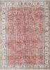 vintage red and orange wool hand knotted Rug - HeadShot vintage red and orange wool hand knotted Rug - HeadShot