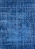 lacuna blue wool hand knotted Rug - HeadShot