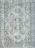 vintage blue wool hand knotted Rug - HeadShot