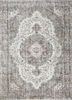 vintage grey and black wool hand knotted Rug - HeadShot