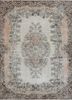 vintage beige and brown wool hand knotted Rug - HeadShot vintage beige and brown wool hand knotted Rug - HeadShot