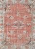 vintage red and orange wool hand knotted Rug - HeadShot vintage red and orange wool hand knotted Rug - HeadShot