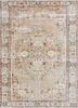 vintage beige and brown wool hand knotted Rug - HeadShot vintage beige and brown wool hand knotted Rug - HeadShot