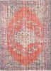 vintage red and orange wool hand knotted Rug - HeadShot vintage red and orange wool hand knotted Rug - HeadShot