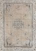 vintage beige and brown wool hand knotted Rug - HeadShot vintage beige and brown wool hand knotted Rug - HeadShot