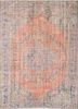 vintage red and orange wool hand knotted Rug - HeadShot vintage red and orange wool hand knotted Rug - HeadShot