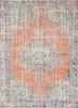 vintage red and orange wool hand knotted Rug - HeadShot vintage red and orange wool hand knotted Rug - HeadShot