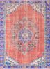 vintage red and orange wool hand knotted Rug - HeadShot vintage red and orange wool hand knotted Rug - HeadShot