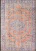 vintage red and orange wool hand knotted Rug - HeadShot vintage red and orange wool hand knotted Rug - HeadShot
