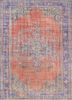 vintage red and orange wool hand knotted Rug - HeadShot vintage red and orange wool hand knotted Rug - HeadShot