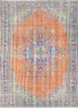 vintage red and orange wool hand knotted Rug - HeadShot vintage red and orange wool hand knotted Rug - HeadShot