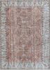 vintage red and orange wool hand knotted Rug - HeadShot vintage red and orange wool hand knotted Rug - HeadShot