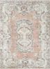 vintage red and orange wool hand knotted Rug - HeadShot