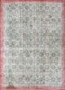 vintage red and orange wool hand knotted Rug - HeadShot