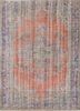 vintage red and orange wool hand knotted Rug - HeadShot vintage red and orange wool hand knotted Rug - HeadShot