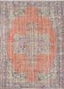 vintage red and orange wool hand knotted Rug - HeadShot vintage red and orange wool hand knotted Rug - HeadShot