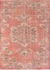 vintage red and orange wool hand knotted Rug - HeadShot vintage red and orange wool hand knotted Rug - HeadShot