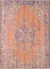vintage red and orange wool hand knotted Rug - HeadShot vintage red and orange wool hand knotted Rug - HeadShot