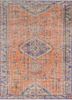 vintage red and orange wool hand knotted Rug - HeadShot vintage red and orange wool hand knotted Rug - HeadShot