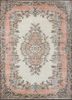 vintage red and orange wool hand knotted Rug - HeadShot vintage red and orange wool hand knotted Rug - HeadShot