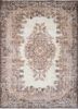 vintage beige and brown wool hand knotted Rug - HeadShot vintage beige and brown wool hand knotted Rug - HeadShot