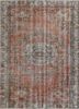 vintage red and orange wool hand knotted Rug - HeadShot vintage red and orange wool hand knotted Rug - HeadShot