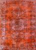 lacuna red and orange wool hand knotted Rug - HeadShot
