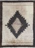 zuri beige and brown wool hand knotted Rug - HeadShot
