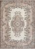 vintage beige and brown wool hand knotted Rug - HeadShot vintage beige and brown wool hand knotted Rug - HeadShot