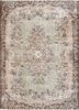 vintage beige and brown wool hand knotted Rug - HeadShot vintage beige and brown wool hand knotted Rug - HeadShot