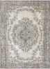 vintage beige and brown wool hand knotted Rug - HeadShot vintage beige and brown wool hand knotted Rug - HeadShot