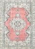 vintage red and orange wool hand knotted Rug - HeadShot vintage red and orange wool hand knotted Rug - HeadShot