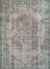 vintage beige and brown wool hand knotted Rug - HeadShot