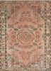 vintage red and orange wool hand knotted Rug - HeadShot vintage red and orange wool hand knotted Rug - HeadShot