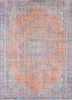 vintage red and orange wool hand knotted Rug - HeadShot vintage red and orange wool hand knotted Rug - HeadShot